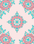 Floral Inverted Geometric Pattern Rug