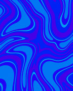 Swirling Blue Gradient Organic Pattern Rug