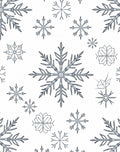 Silver Snowflake Winter Cascade Rug
