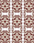 Ornate Figure Scroll Beige Red Rug
