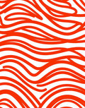 Orange Wavy Line Pattern Rug