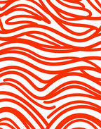 Orange Wavy Line Pattern Rug