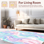 Pastel Wavy Swirl Pattern Rug