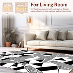 Bold Geometric Linear Abstract Pattern Rug