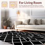 Abstract Geometric Linework Design Rug