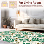 Nature Inspired Leaf Pattern Rug