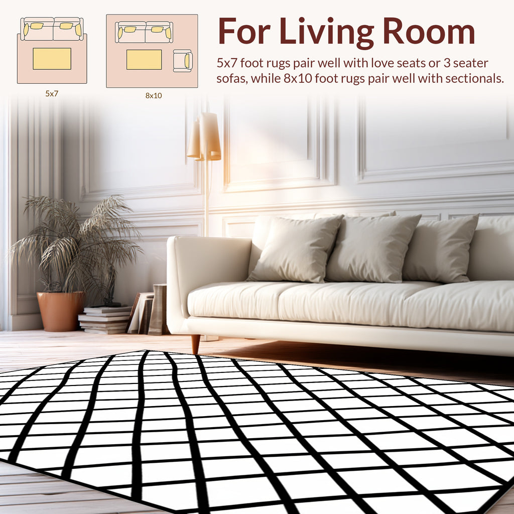 Diamond Intersecting Line Pattern Rug