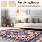 Ornate Floral Scrollwork Patterned Rug