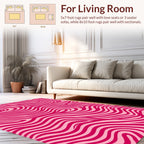 Vivid Pink Swirl Pattern Rug