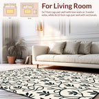 Vine And Leaf Swirl Pattern Rug