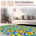 Bold Wavy Shape Pattern Design Rug