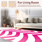 Bright Geometric Chevron Pattern Rug