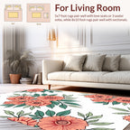 Coral Floral Pattern Delight Rug