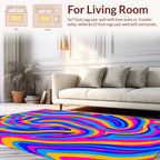 Groovy Abstract Swirls Rug