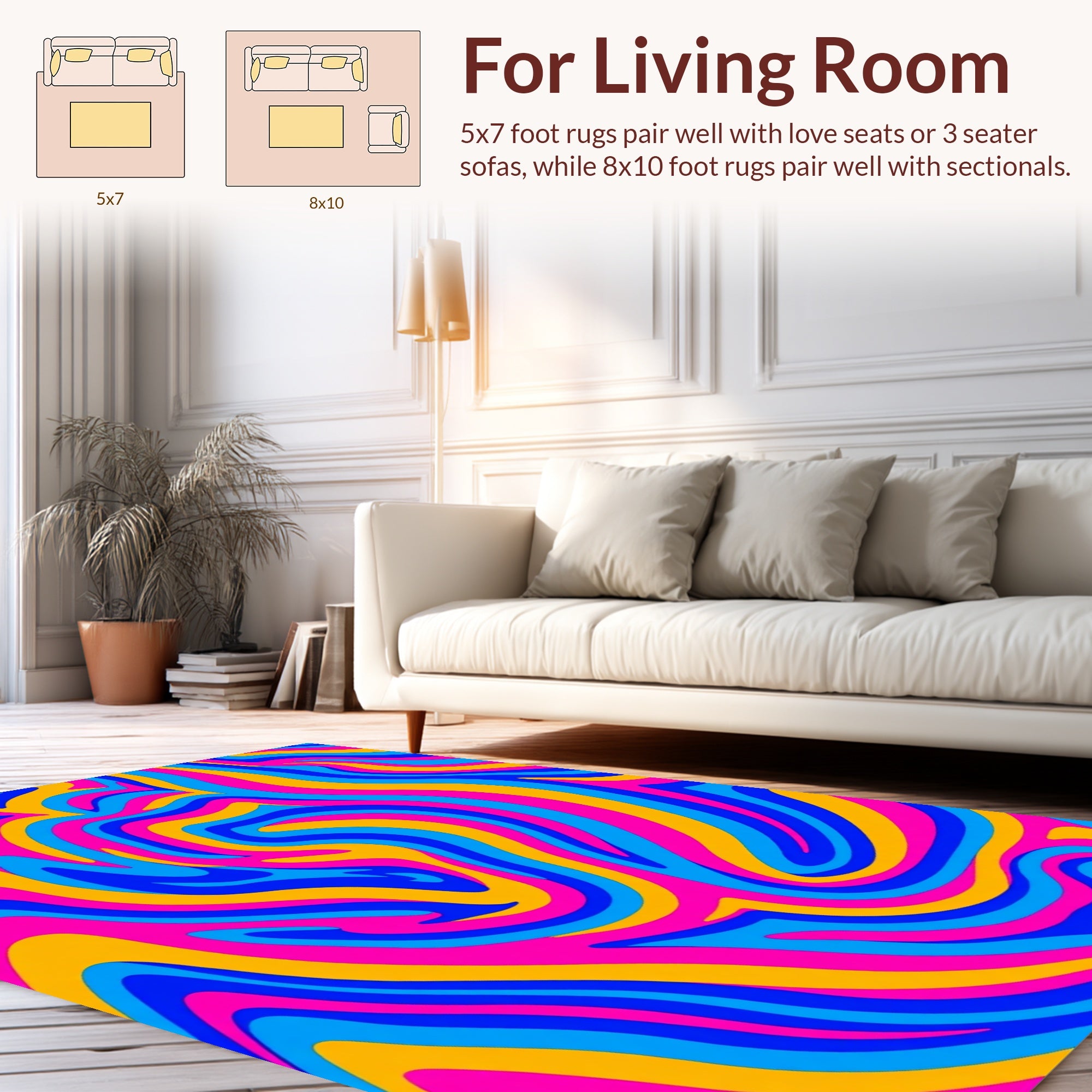 Groovy Abstract Swirls Rug