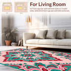 Intricate Floral Medallion Pattern Rug