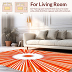 Radiant Sunburst Stripes Pattern Rug