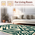 Bold Teal Geometric Diamond Rug
