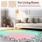 Floral Butterflies Gradient Pattern Rug