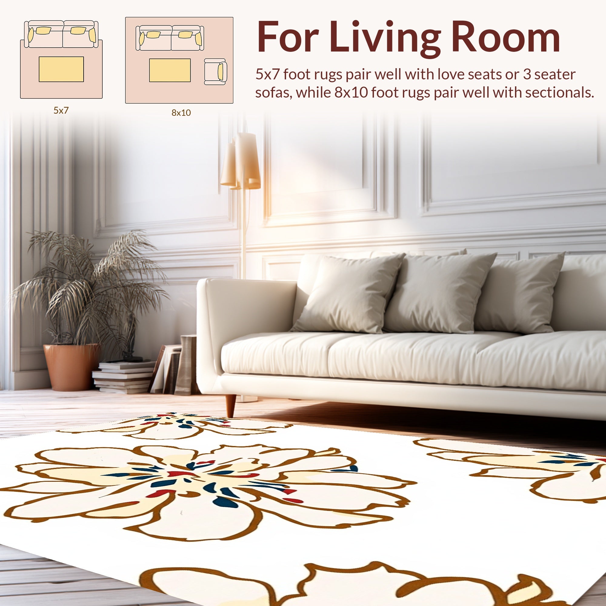 Vintage floral pattern Rug