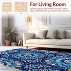 Intricate Floral Mandala Pattern Design Rug