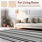 Bold Vertical Line Pattern Rug