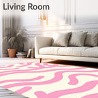 Soft Pink Organic Swirl Rug