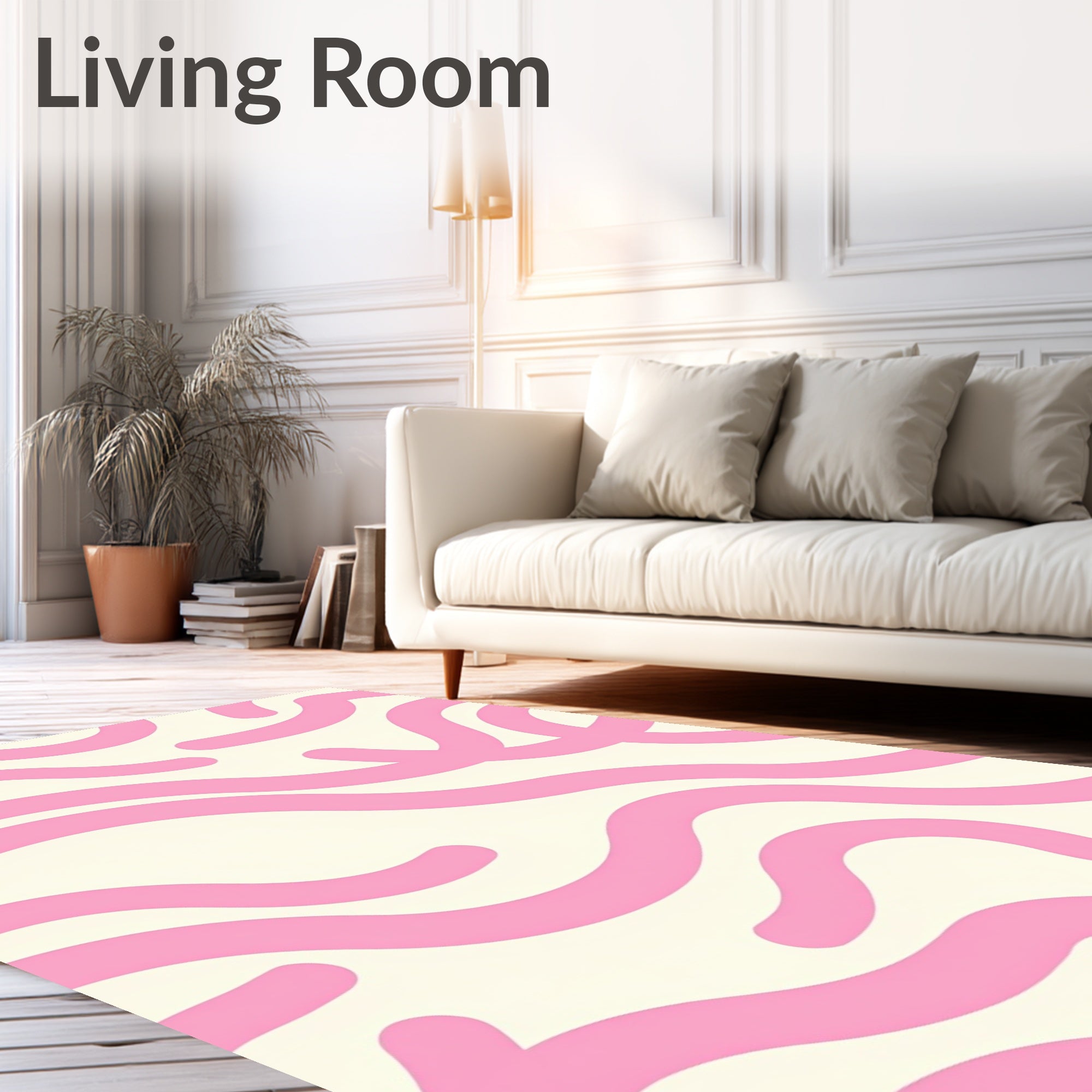 Soft Pink Organic Swirl Rug