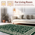 Elegant Ivory Scrollwork Design Rug