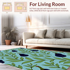 Purple Eggplant Vine Pattern Rug