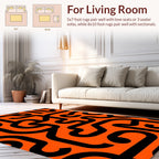 Bold Abstract Winding Lines Rug