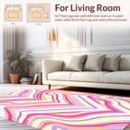 Pastel Wavy Chevron Pattern Rug