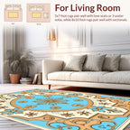Ornate Floral Medallion Vintage Design Rug
