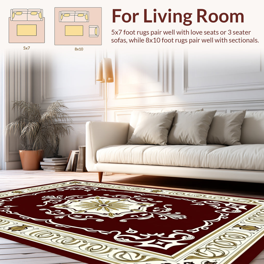 Classic Ornate Floral Medallion Rug