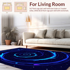 Deep Space Swirl Abstract Pattern Rug