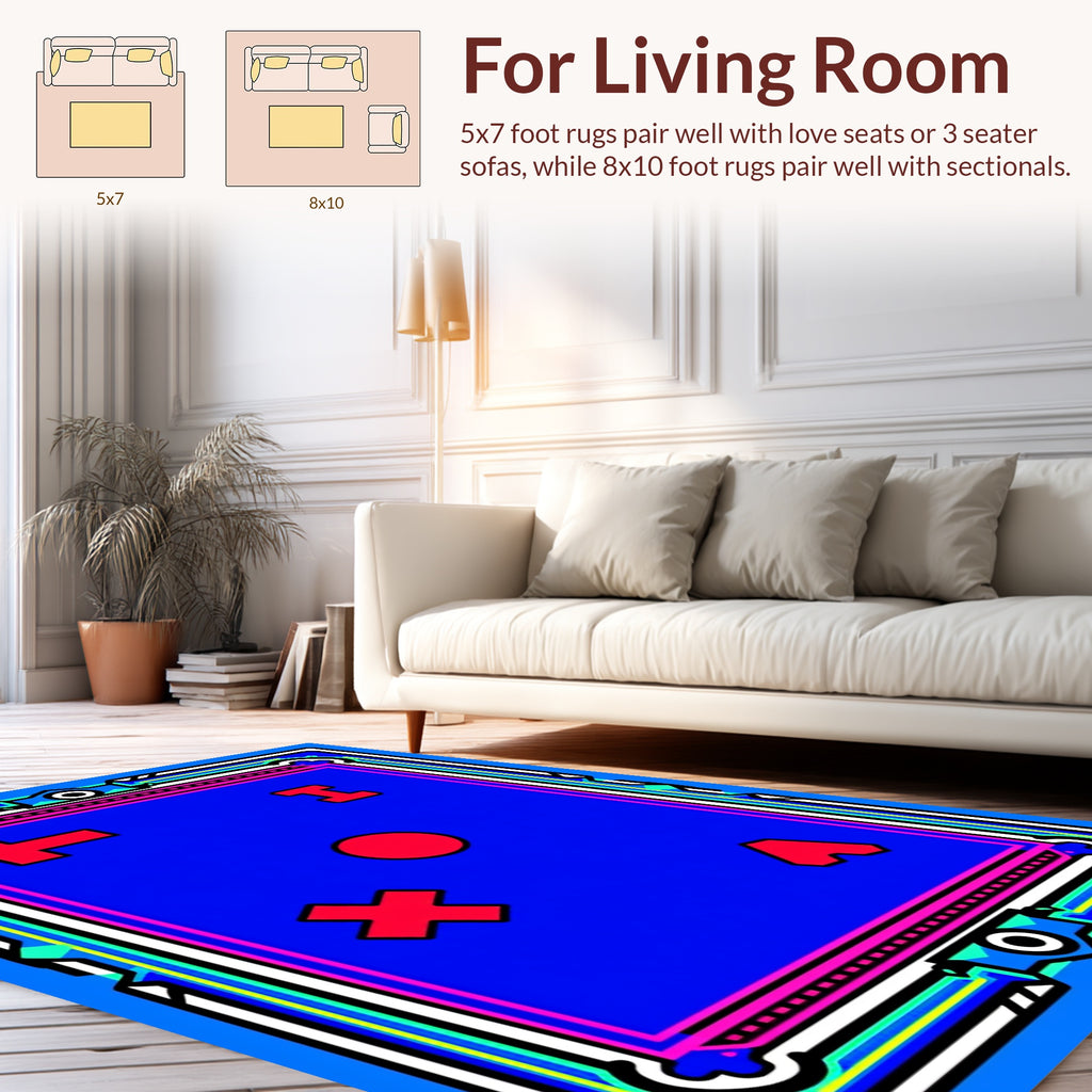 Bright Geometric Abstract Graphic Rug