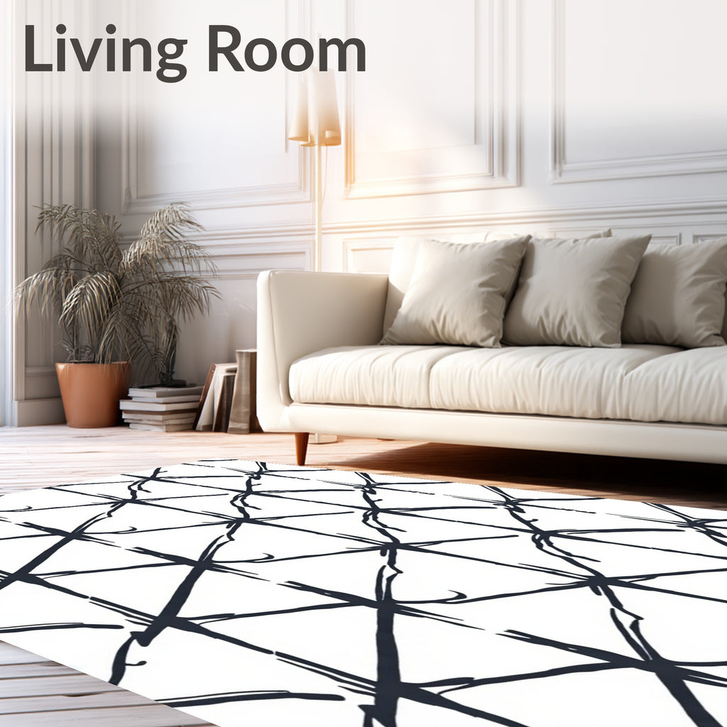 Abstract Geometric Network Pattern Rug