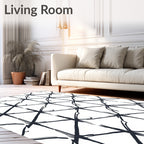 Abstract Geometric Network Pattern Rug