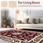 Ornate Floral Scrollwork Patterned Rug