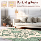 Vintage Floral Scrollwork Pattern Design Rug