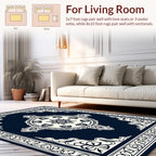 Classic Floral Medallion Square Design Rug