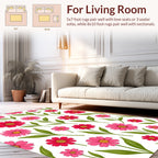 Whimsical Floral Pattern Meadow Design Rug