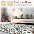 Intricate Floral Vines Cream Rug