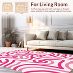 Swirling Pink Abstract Pattern Rug