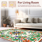 Vibrant Floral Patterned Rug