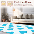 Charming Blue Cloud Pattern Rug