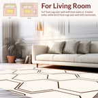 Minimalist Geometric Hexagon Pattern Rug