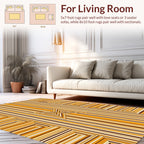 Striped Geometric Optical Illusion Rug