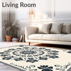 Vintage Floral Mandala Pattern Rug