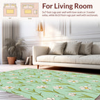 Retro Daisy Field Pattern Rug